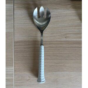 Noritake Japan Primastone White Serving Fork Stainless 18-8 Mid Century